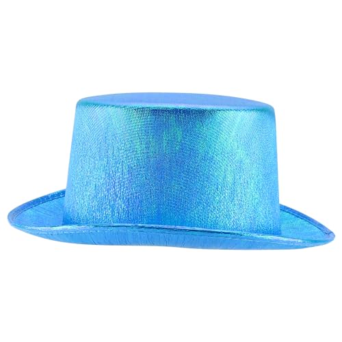 Trendy Apparel Shop Party Costume Metallic Glitter Top Hat