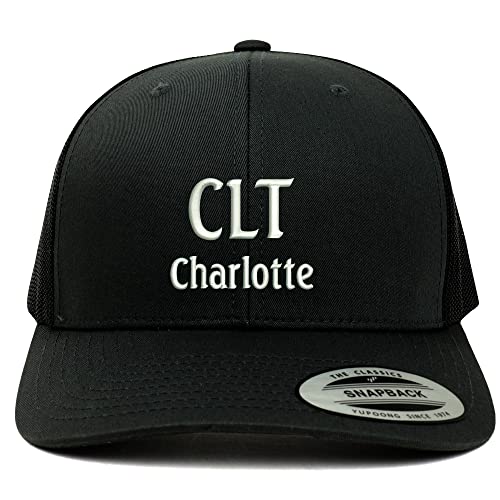Trendy Apparel Shop CLT Charlotte Embroidered Retro Fit Trucker Mesh Cap