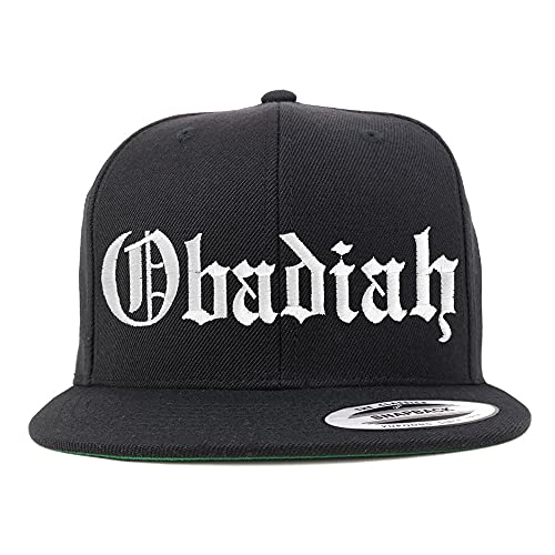 Trendy Apparel Shop Obadiah Old English Embroidered Flatbill Snapback