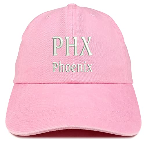 Trendy Apparel Shop PHX Pheonix Embroidered Pigment Dyed Washed Baseball Cap