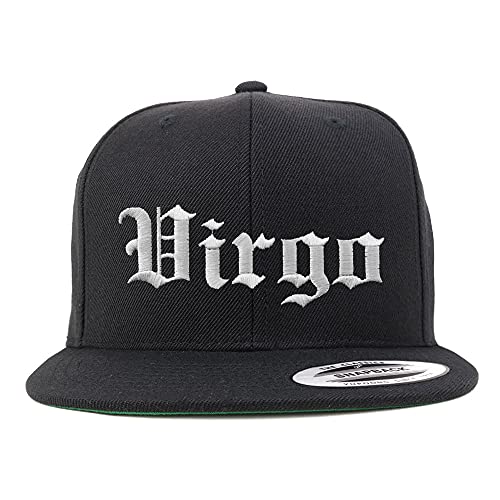 Trendy Apparel Shop Virgo Old English Embroidered Flatbill Snapback