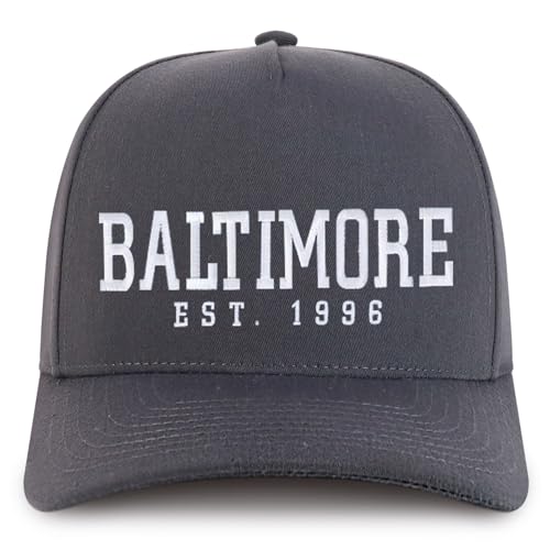 Trendy Apparel Shop Baltimore Est.1996 Embroidered 5 Panel Structured Baseball Cap