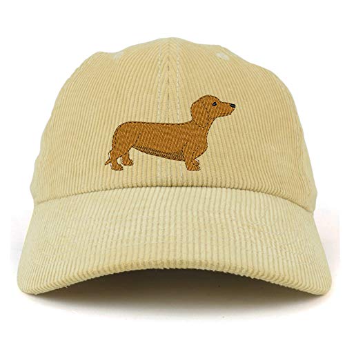 Trendy Apparel Shop Dachshund Dog Cotton Corduroy Unstructured Baseball Cap
