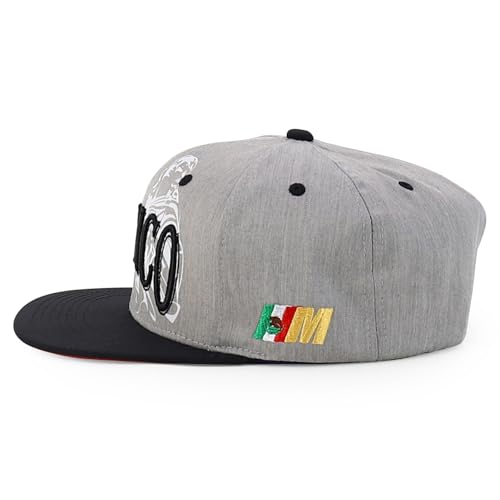 Trendy Apparel Shop Mexico Guadalupe Embroidered Flat Bill Snapback Cap