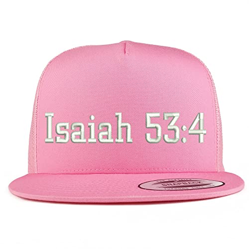 Trendy Apparel Shop Isaiah 53:4 5 Panel Flatbill Trucker Cap
