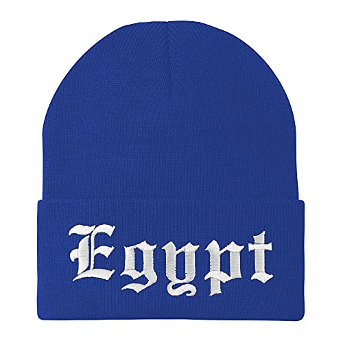 Trendy Apparel Shop Egypt Old English Embroidered Long Cuff Beanie