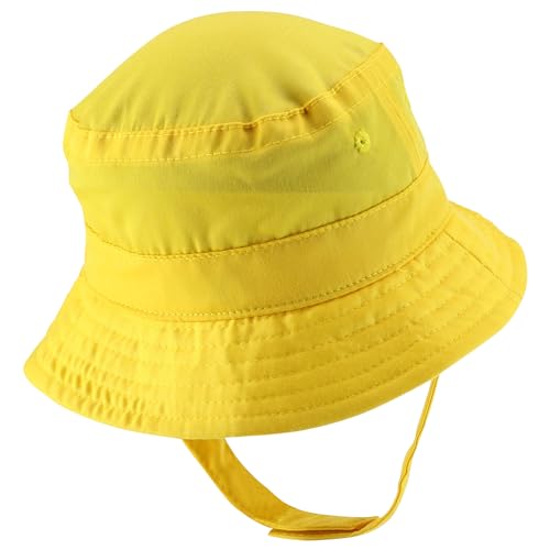 Trendy Apparel Shop Rainbow Embroidered Patch Infant Lightweight Bucket Hat with Chin Strap