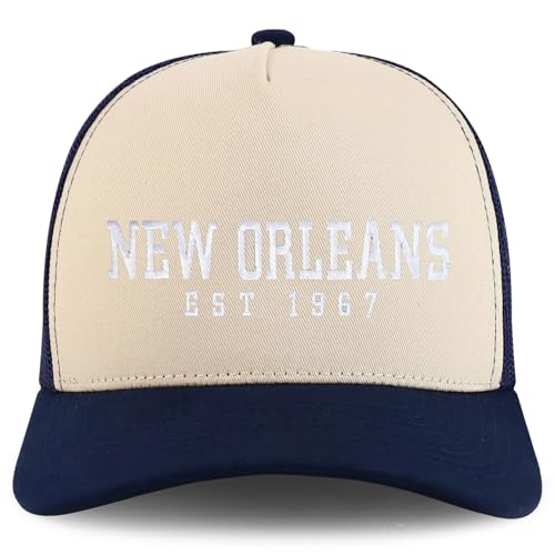 Trendy Apparel Shop New Orleans Est.1967 Embroidered 5 Panel Snapback Trucker Cap