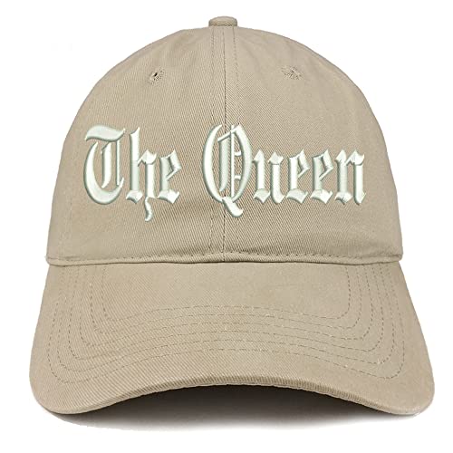 Trendy Apparel Shop The Queen Old English Low Profile Soft Cotton Baseball Cap
