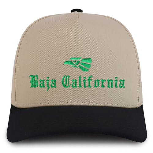 Trendy Apparel Shop Baja California Mexico City Embroidered 5 Panel Structured Baseball Cap