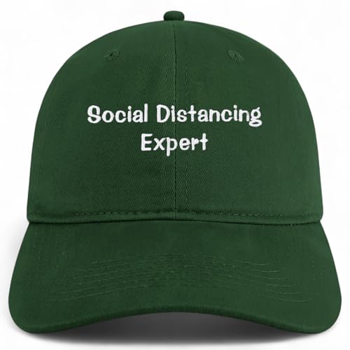 Trendy Apparel Shop Social Distancing Expert Embroidered Cotton Unstructured Low Profile Dad Hat