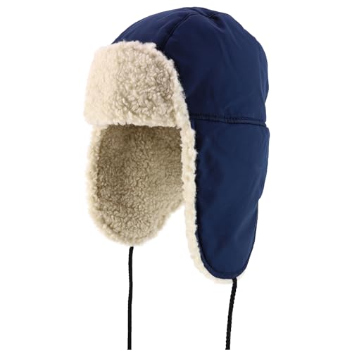 Trendy Apprel Shop Warm Winter Fur Ear Flaps Sherpa Lined Trooper Hat