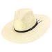 Trendy Apprel Shop Palm Braid UPF 50+ Wide Brim Fedora Crown Sun Hat