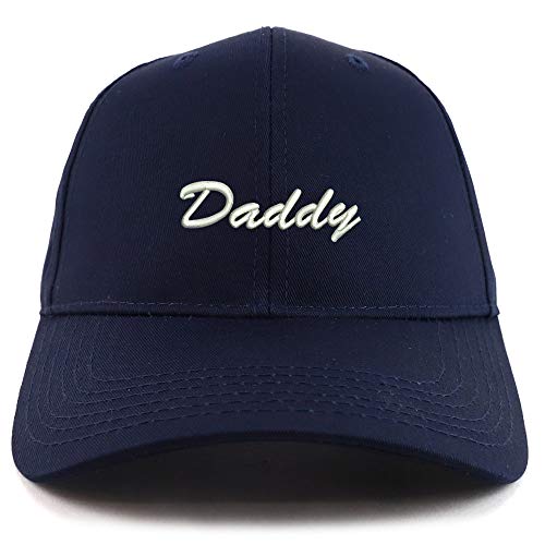 Trendy Apparel Shop Daddy Script Font Embroidered Sturctured Baseball Cap