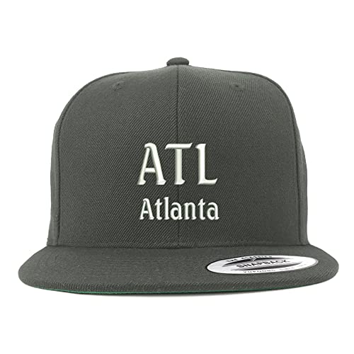 Trendy Apparel Shop ATL Atlanta Embroidered Flatbill Snapback