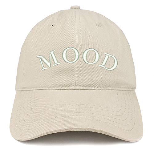 Trendy Apparel Shop Mood Embroidered Soft Crown 100% Brushed Cotton Cap