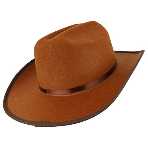 Trendy Apparel Shop Youth Kid's Cowboy Cowgirl Flet Hat with Paisley Bandana