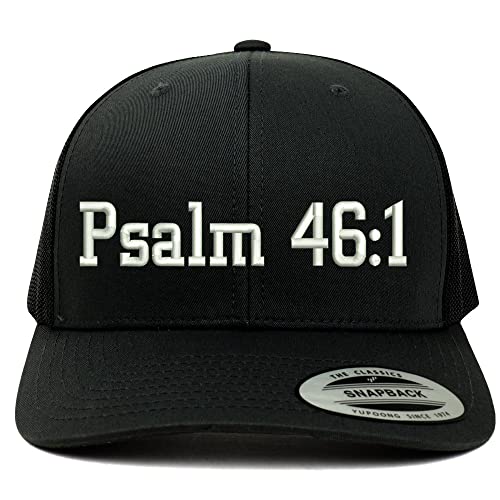 Trendy Apparel Shop Psalm 46:1 6 Panel Trucker Mesh Cap