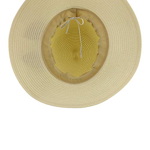 Trendy Apparel Shop Women's Bow Band Paper Braid Large Brim Sun Bucket Hat