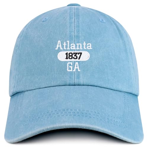 Trendy Apparel Shop Atlanta Est.1837 Embroidered Pigment Dyed Cotton Baseball Cap