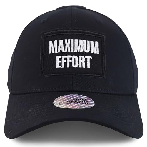 Trendy Apparel Shop Maximum Effort Hook and Loop Patch Tactical Baseball Cap