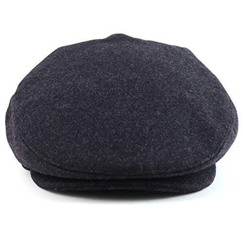 Trendy Apparel Shop Men's Wool Blend Adjustable 3 Button Snapback Ivy Hat
