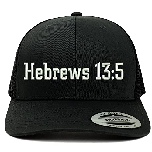 Trendy Apparel Shop Hebrews 13:5 6 Panel Trucker Mesh Cap