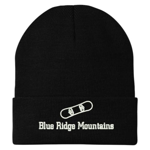 Trendy Apparel Shop Blue Ridge Mountains Snowboard Logo Embroidered Long Cuff Beanie