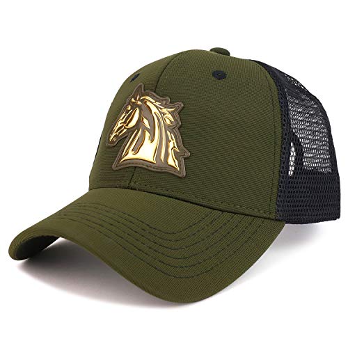 Trendy Apparel Shop High Frequency Horse Structured Trucker Mesh Cap