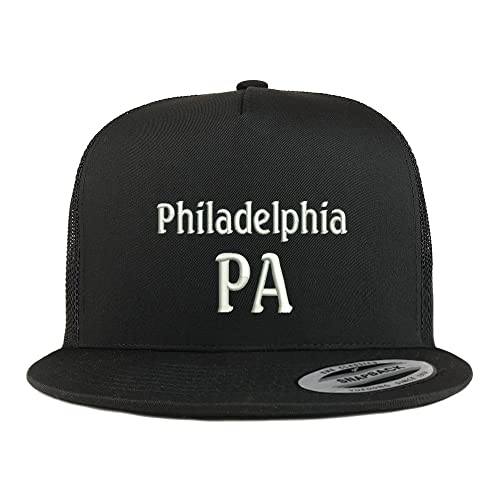 Trendy Apparel Shop Philadelphia PA Embroidered 5 Panel Flatbill Trucker Cap
