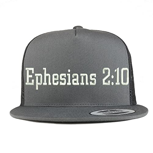 Trendy Apparel Shop Ephesians 2:10 5 Panel Flatbill Trucker Cap