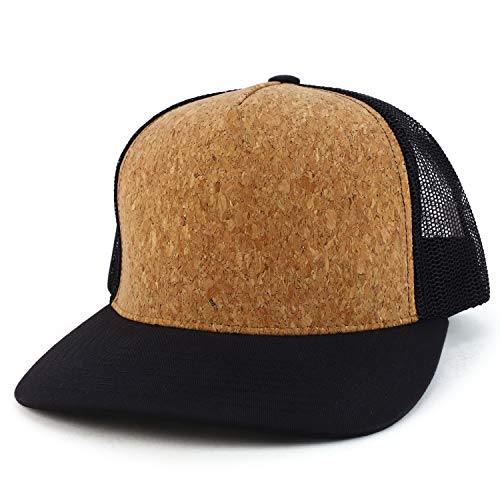 Trendy Apparel Shop Cork Crown 5 Panel High Profile Structured Adjustable Cap