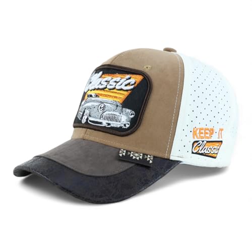 Trendy Apparel Shop Classic Car Embroidered Mesh Back Baseball Cap