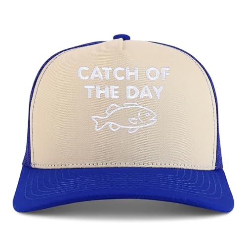 Trendy Apparel Shop Catch of The Day Embroidered 5 Panel Snapback Trucker Cap