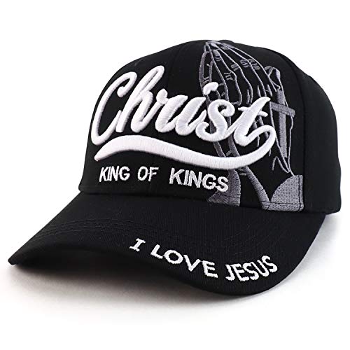 Trendy Apparel Shop 3D Christ King of Kings Embroidered Jesus Christian Ball Cap