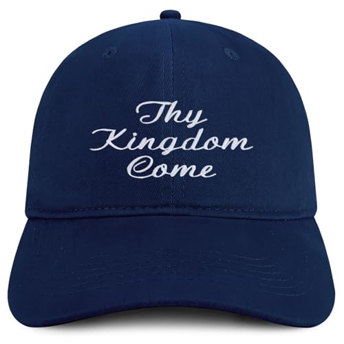 Trendy Apparel Shop Thy Kingdom Come Embroidered Soft Cotton Baseball Cap
