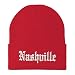 Trendy Apparel Shop Nashville Old English Embroidered Long Cuff Beanie