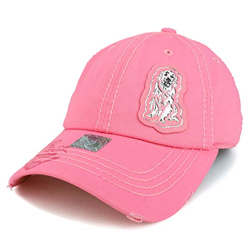 Trendy Apparel Shop Golden Retriever High Frequency Patch Frayed Baseball Cap