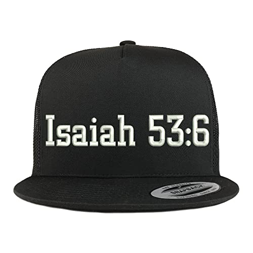 Trendy Apparel Shop Isaiah 53:6 5 Panel Flatbill Trucker Cap
