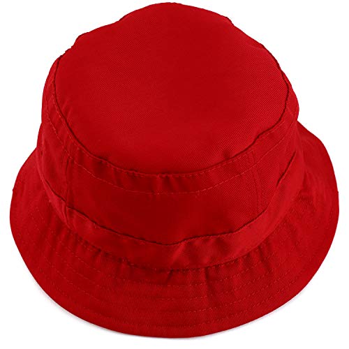 Trendy Apparel Shop Infant Light Weight Bucket Hat with Chin Strap