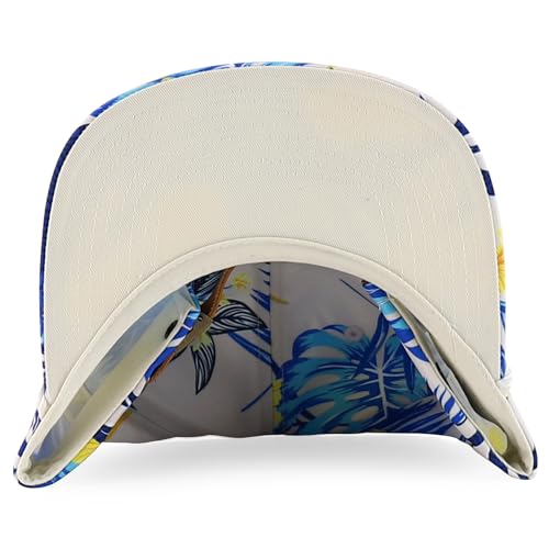 Trendy Apparel Shop Floral Print Unstructured 5 Panel Flatbill Rope Baseball Cap