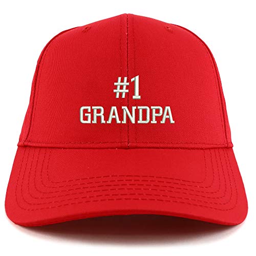 Trendy Apparel Shop Number 1 Grandpa Embroidered Sturctured Baseball Cap