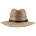 Trendy Apparel Shop Men's Plam Braid Fedora Hat with Leather Band