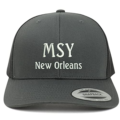 Trendy Apparel Shop MSY New Orleans Embroidered Retro Fit Trucker Mesh Cap