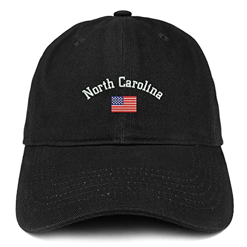 Trendy Apparel Shop North Carolina USA Flag Low Profile Soft Cotton Baseball Cap
