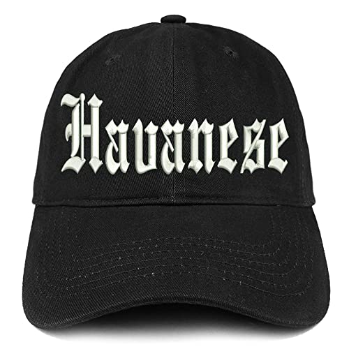 Trendy Apparel Shop Old English Havanese Low Profile Soft Cotton Baseball Cap