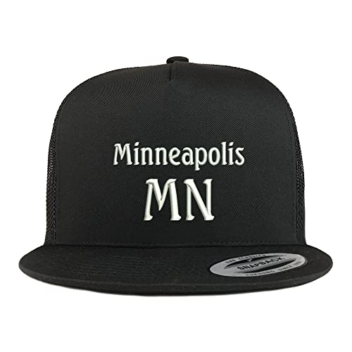 Trendy Apparel Shop Minneapolis MN Embroidered 5 Panel Flatbill Trucker Cap