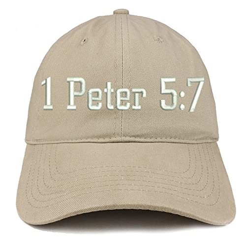 Trendy Apparel Shop 1 Peter 5:7 Low Profile Soft Cotton Baseball Cap