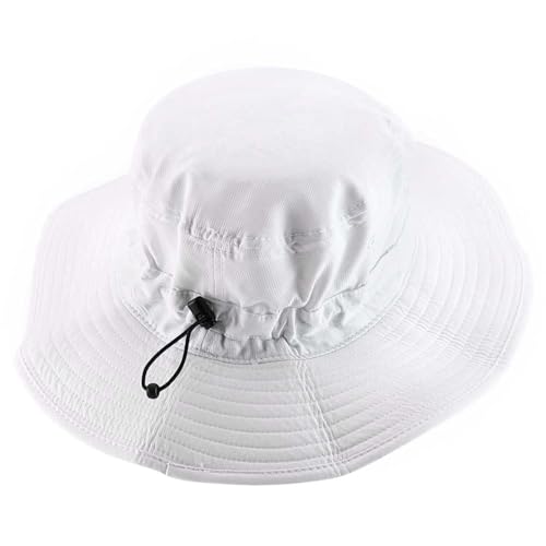 Trendy Apparel Shop Outdoor Large Brim Micro Mesh Performance Boonie Bucket Hat with Strap