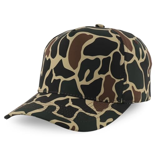 Trendy Apparel Shop A Frame 5 Panel Structured Crown Duck Camo Baseball Cap